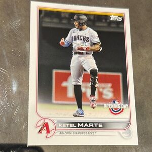 Topps Opening Day Card - Ketel Marte in Gray and Red